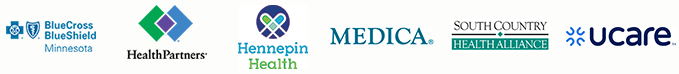 Participating health plan logos:Blue Plus, HealthPartners, Hennepin Health, Medica, South Country Health Alliance, and UCare.