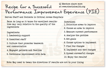 Printable Recipe for a Successful Performance Improvement Experience (PIE)